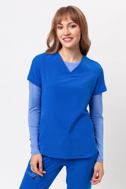 Women's Healing Hands Skyler scrub top royal blue-1