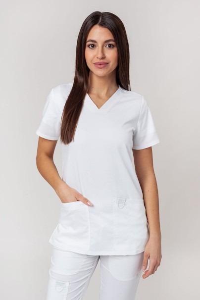 Women’s Cherokee Revolution Soft scrub top white-1