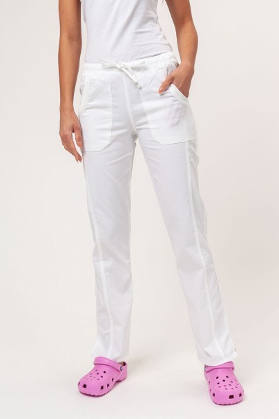 Women's Cherokee Revolution Tech Mid Rise scrub trousers white-1