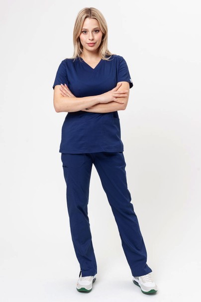 Women's Cherokee Revolution (V-neck top, Mid Rise trousers) scrubs set navy-1