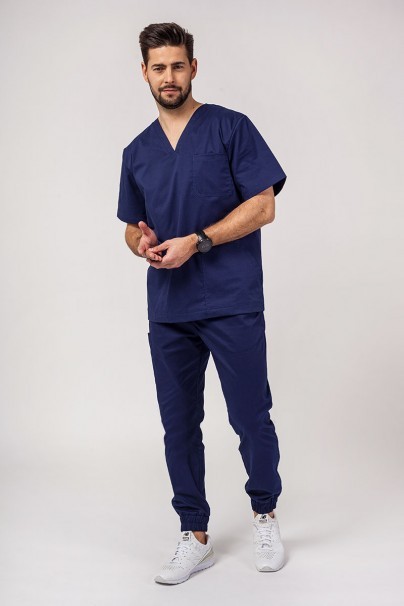 Men's Sunrise Uniforms Active scrubs set (Flex top, Flow trousers) true navy-1