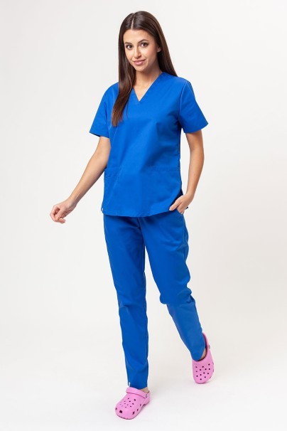 Women’s Sunrise Uniforms Basic Classic FRESH scrubs set (Light top, Regular trousers) royal blue-1