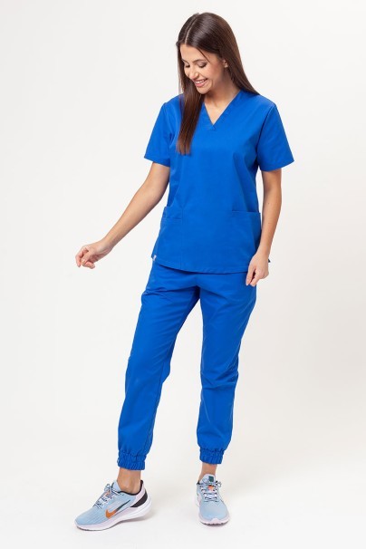 Women's Sunrise Uniforms Basic Jogger FRESH scrubs set (Light top, Easy trousers) royal blue-1