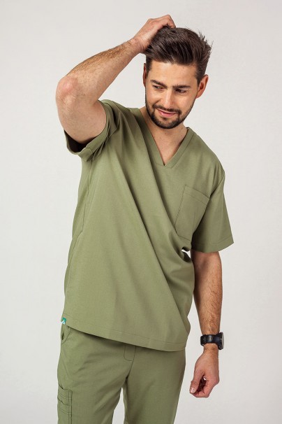 Men’s Sunrise Uniforms Premium Dose scrub top olive-1