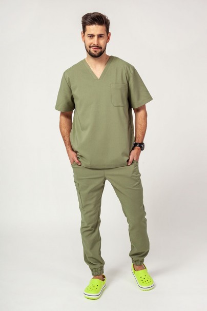 Men's Sunrise Uniforms Premium scrubs set (Dose top, Select trousers) olive-1