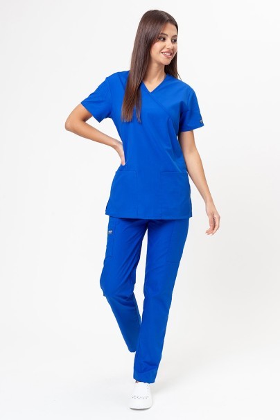 Women's Cherokee Originals (Mock top, N.Rise trousers) scrubs set royal blue-1