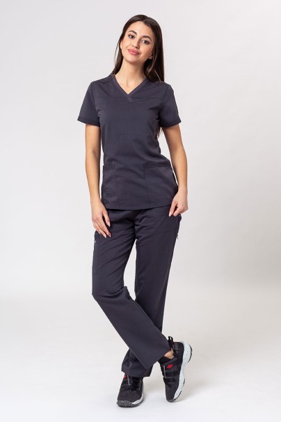 Women's Dickies Balance scrubs set (V-neck top, Mid Rise trousers) pewter-1