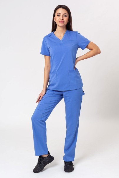 Women's Dickies Balance scrubs set (V-neck top, Mid Rise trousers) ceil blue-1