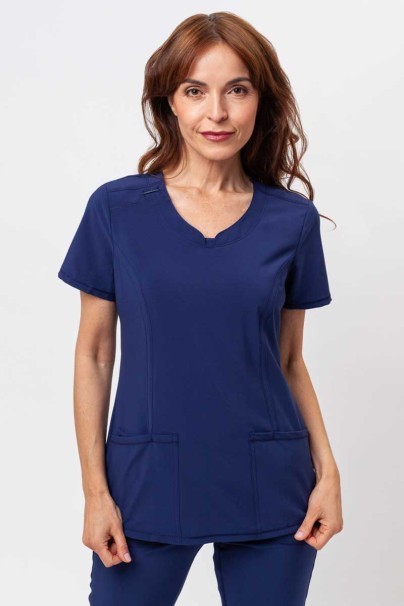 Women's Cherokee Infinity Round Neck scrub top navy-1