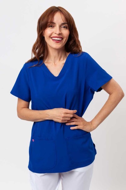 Women's Heartsoul Break on Through V-neck scrub top galaxy blue-1