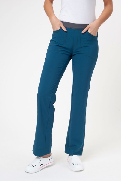 Women's Cherokee Infinity Slim Pull-on scrub trousers caribbean blue-1
