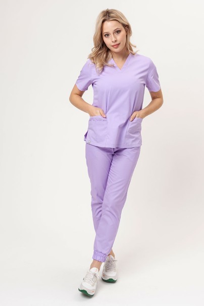 Women's Sunrise Uniforms Basic Jogger FRESH scrubs set (Light top, Easy trousers) lavender-1