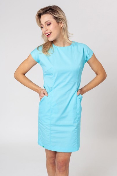 Women's Sunrise Uniforms Elite scrub dress aqua-1