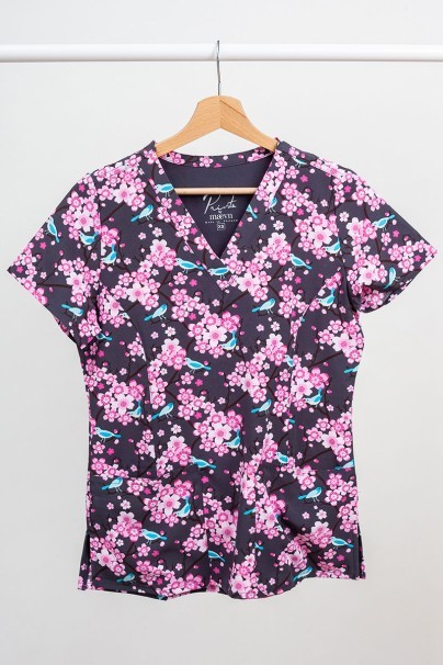 Women’s Maevn Prints scrub top Spring Blossom-1