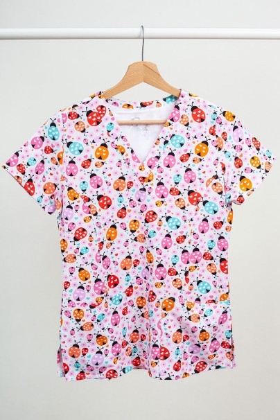 Women’s Maevn Prints scrub top Ladybug Dance-1