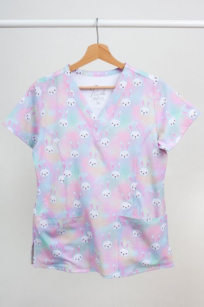 Women’s Maevn Prints scrub top Funny Bunnies
-1