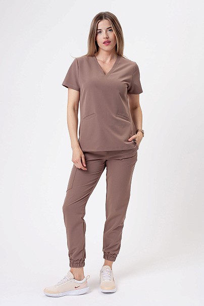 Women's Sunrise Uniforms Premium Vibe scrubs set cappuccino
