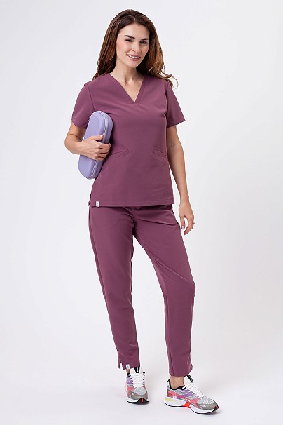 Women's Sunrise Uniforms Premium Pride scrubs set grape