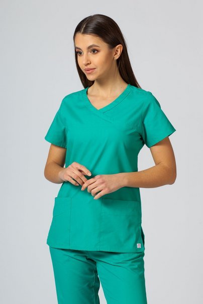 Women’s Maevn Red Panda Asymetric scrub top sea green-1