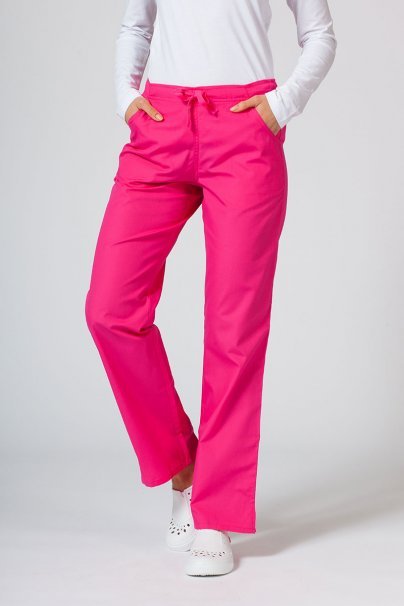 Women’s Maevn Red Panda scrub trousers hot pink-1