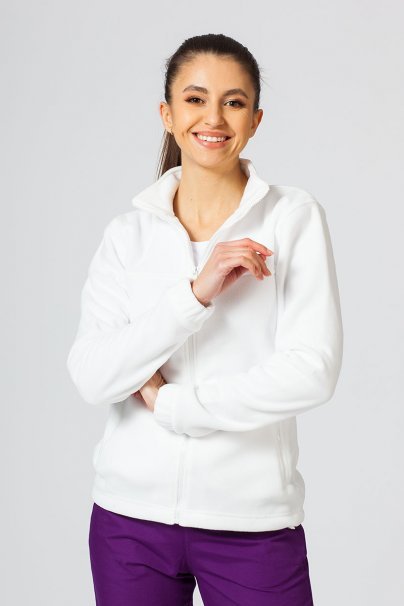 Women’s Malfini Fleece top white-1