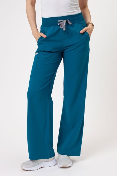 Women's Maevn Momentum Wide Leg scrub trousers caribbean blue