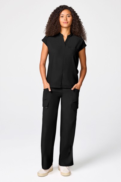 Women's Healing Hands Quest Collar scrub set black