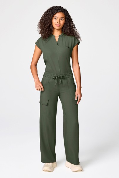 Women's Healing Hands Quest Collar scrub set olive
