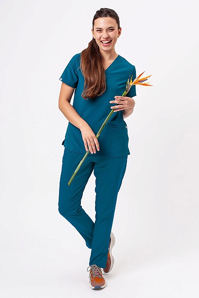 Women's Sunrise Move Line scrub set caribbean blue