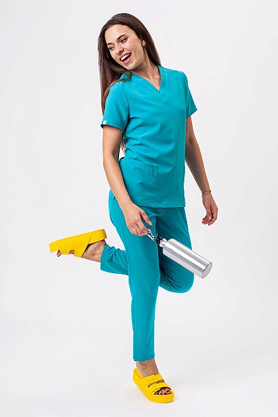 Women's Sunrise Move Line scrub set teal blue