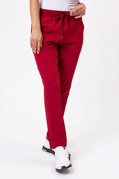 Women's Sunrise Move Line scrub trousers burgundy