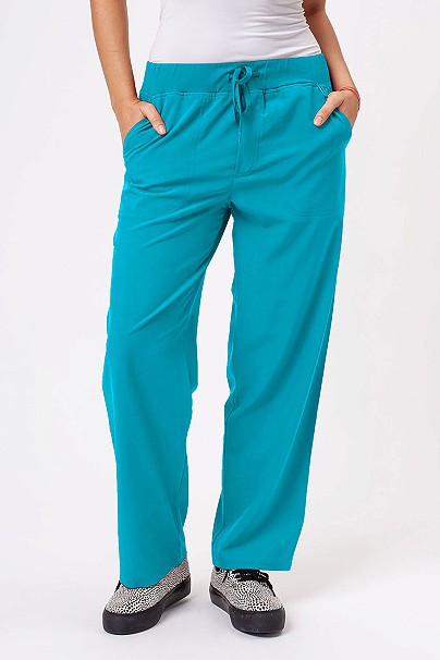 Women's Sunrise Move Zen scrub trousers teal blue