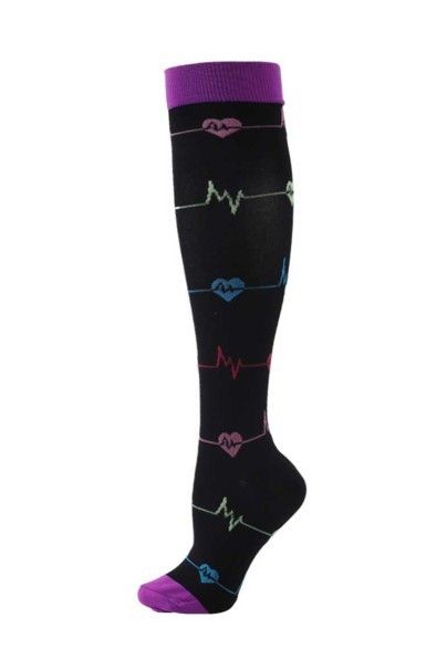 Uniforms World Care compression socks purple EKG-1