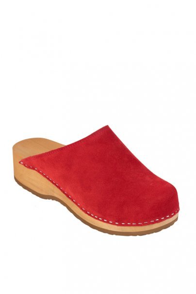 Buxa model PZM1 medical shoes red suede-1