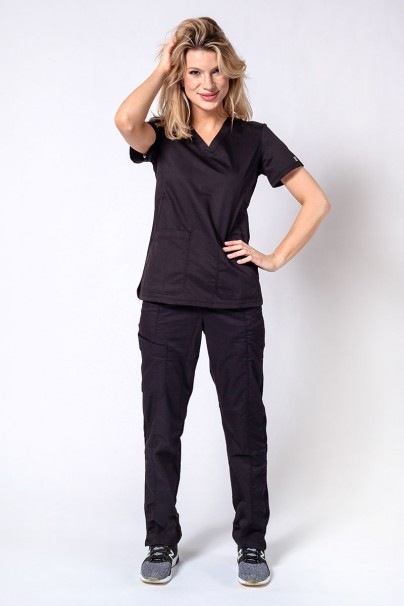 Women's Maevn EON Sport Sporty & Comfy classic scrubs set black-1