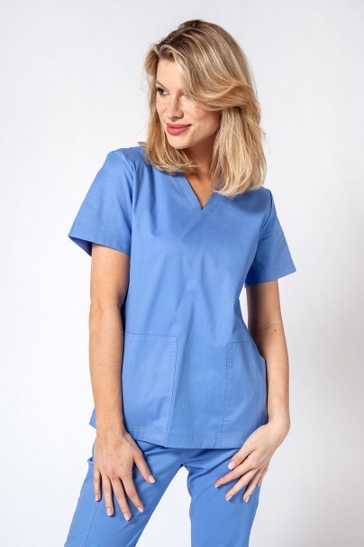 Women’s Sunrise Uniforms Active Bloom scrub top ceil blue-1