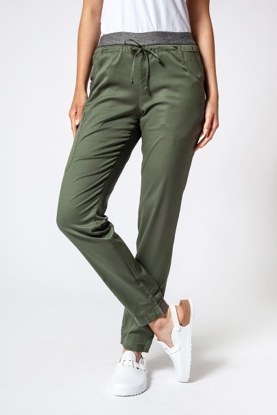 Women's Maevn Matrix Semi-jogger scrub trousers olive-1