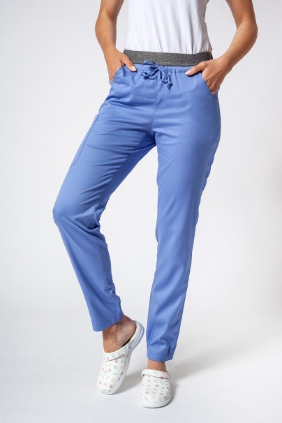 Women's Maevn Matrix Semi-jogger scrub trousers ceil blue-1