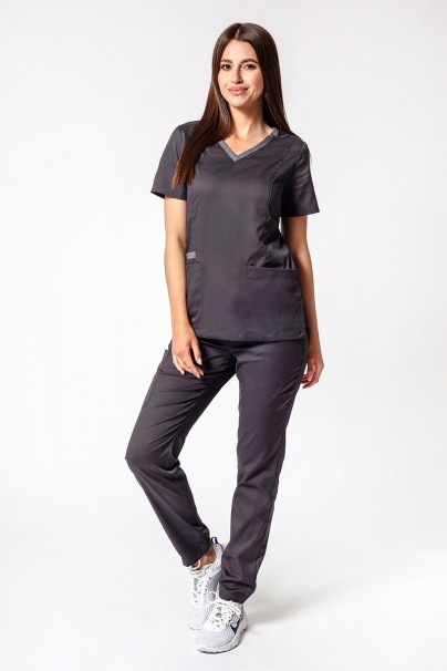 Women's Maevn Matrix Contrast scrubs set pewter-1