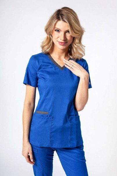 Women’s Maevn Matrix Contrast scrub top royal blue-1