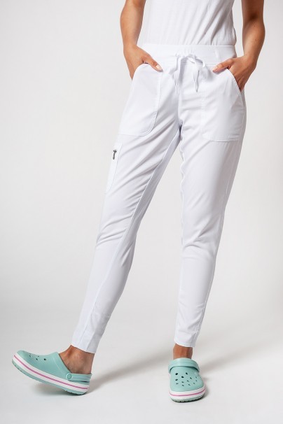 Women’s Adar Uniforms Ultimate Yoga jogger scrub trousers white-1