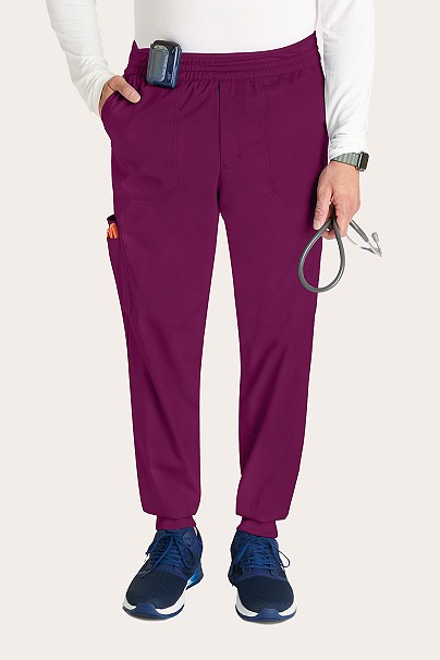 Men’s Cherokee Revolution Jogger scrub trousers wine