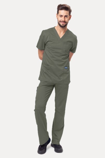 Men's Cherokee Revolution scrubs set (V-neck top, Fly Cargo trousers) olive